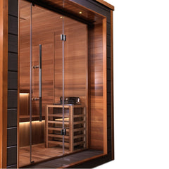 Golden Designs "Bergen" 6-Person Indoor/Outdoor Traditional Steam Sauna (GDI-8206-01) - Red Cedar Interior