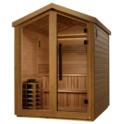 Golden Designs Kaarina 6-Person Outdoor Traditional Sauna  w/ Canadian Red Cedar | GDI-8506-01