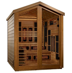 Golden Designs "Kaskinen" 6-Person Outdoor Hybrid Full Spectrum Sauna (GDI-8526-01) w/ PureTech™ & Canadian Red Cedar Interior