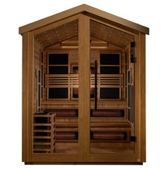 Golden Designs "Kaskinen" 6-Person Outdoor Hybrid Full Spectrum Sauna (GDI-8526-01) w/ PureTech™ & Canadian Red Cedar Interior