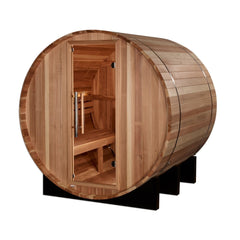 Golden Designs "St. Moritz" 2-Person Barrel Traditional Outdoor Steam Sauna -  Pacific Cedar