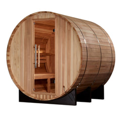 Golden Designs "Arosa" 4-Person Outdoor Barrel Traditional Sauna - Pacific Cedar