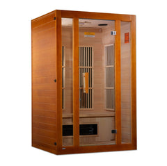 Golden Designs "Aspen" Low EMF 2-Person Maxxus FAR Infrared Sauna with Hemlock Wood | Model: MX-J206-02S