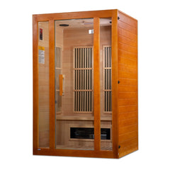 Golden Designs "Aspen" Low EMF 2-Person Maxxus FAR Infrared Sauna with Hemlock Wood | Model: MX-J206-02S