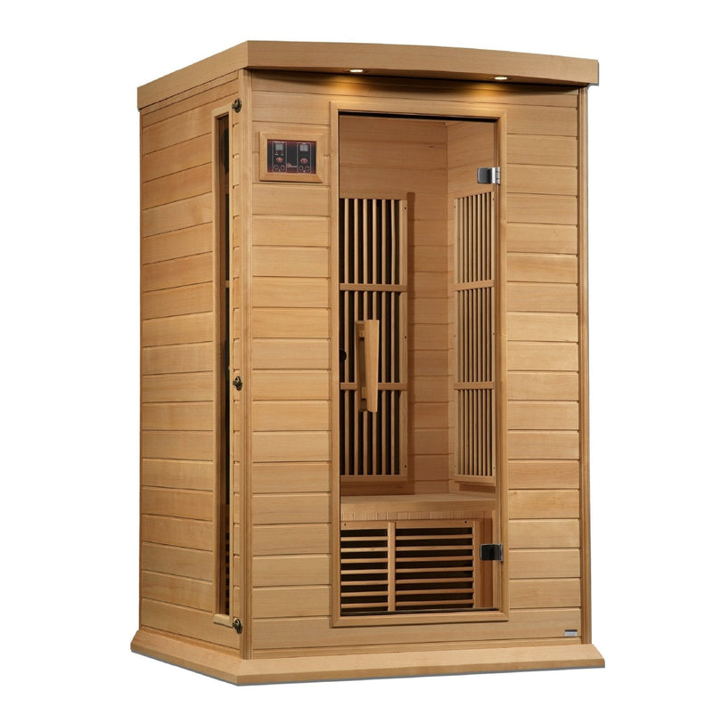 Golden Designs Near Zero EMF 2-Person Maxxus FAR Infrared Sauna with Hemlock Wood | Model: MX-K206-01-ZF