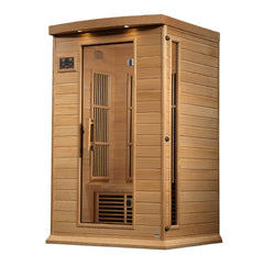 Golden Designs Near Zero EMF 2-Person Maxxus FAR Infrared Sauna with Hemlock Wood | Model: MX-K206-01-ZF