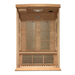 Golden Designs Near Zero EMF 2-Person Maxxus FAR Infrared Sauna with Hemlock Wood | Model: MX-K206-01-ZF