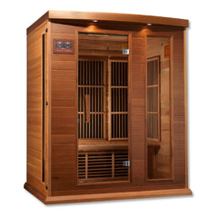 Golden Design Low EMF 3-Person Maxxus FAR Infrared Sauna with Red Cedar Wood | Model: MX-K306-01 CED