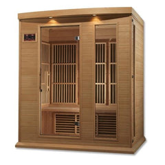 Golden Designs Near Zero EMF 3-Person Maxxus FAR Infrared Sauna with Hemlock Wood | Model: MX-K306-01-ZF