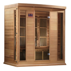 Golden Design Low EMF 4-Person Maxxus FAR Infrared Sauna with Red Cedar Wood | Model: MX-K406-01 CED