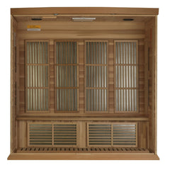 Golden Design Low EMF 4-Person Maxxus FAR Infrared Sauna with Red Cedar Wood | Model: MX-K406-01 CED