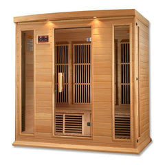 Golden Design Low EMF 4-Person Maxxus FAR Infrared Sauna with Hemlock Wood | Model: MX-K406-01