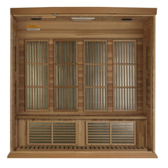 Golden Design Low EMF 4-Person Maxxus FAR Infrared Sauna with Hemlock Wood | Model: MX-K406-01