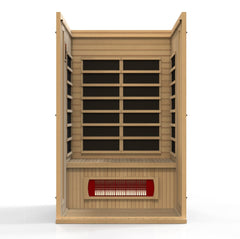 Golden Designs 2-Person Maxxus "Serenity" Low EMF FAR Infrared Sauna with Hemlock Wood | Model: MX-LS2-01