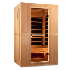 Golden Designs 2-Person Maxxus "Serenity" Low EMF FAR Infrared Sauna with Hemlock Wood | Model: MX-LS2-01