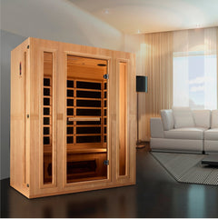 Golden Designs 3-Person Maxxus "Trinity"  Low EMF FAR Infrared Sauna w/ Hemlock Wood | Model: MX-LS3-01