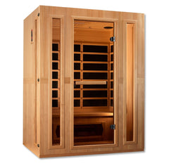 Golden Designs 3-Person Maxxus "Trinity"  Low EMF FAR Infrared Sauna w/ Hemlock Wood | Model: MX-LS3-01