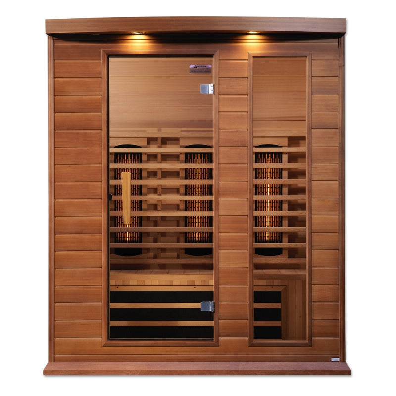 Golden Designs Near Zero EMF 3-Person Maxxus Full Spectrum FAR Infrared Sauna with Red Cedar Wood | Model: MX-M306-01-FS CED